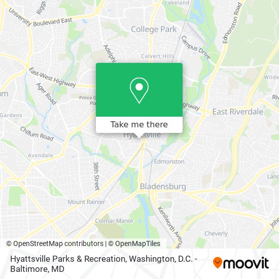 Hyattsville Parks & Recreation map