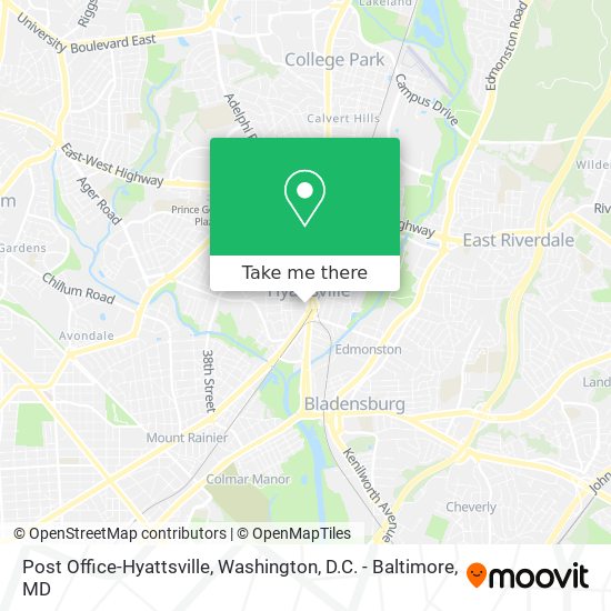 Post Office-Hyattsville map