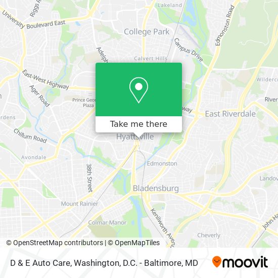 D & E Auto Care map