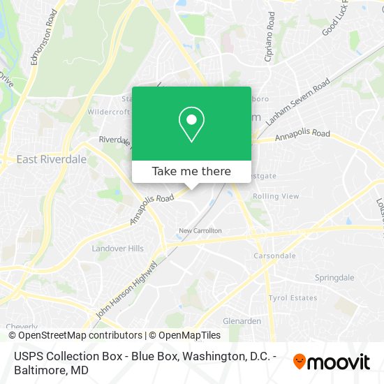 USPS Collection Box - Blue Box map