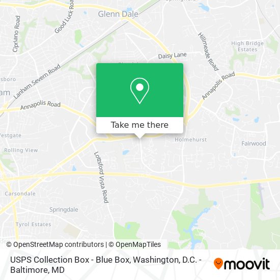 USPS Collection Box - Blue Box map