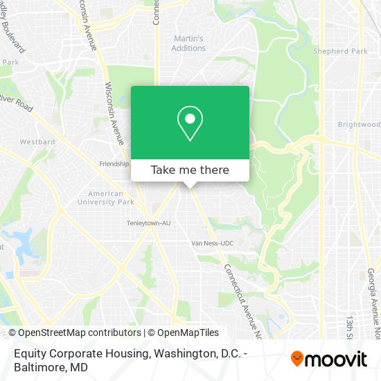 Mapa de Equity Corporate Housing