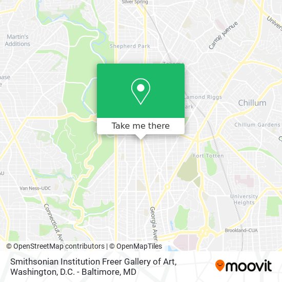 Smithsonian Institution Freer Gallery of Art map