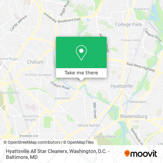 Hyattsville All Star Cleaners map