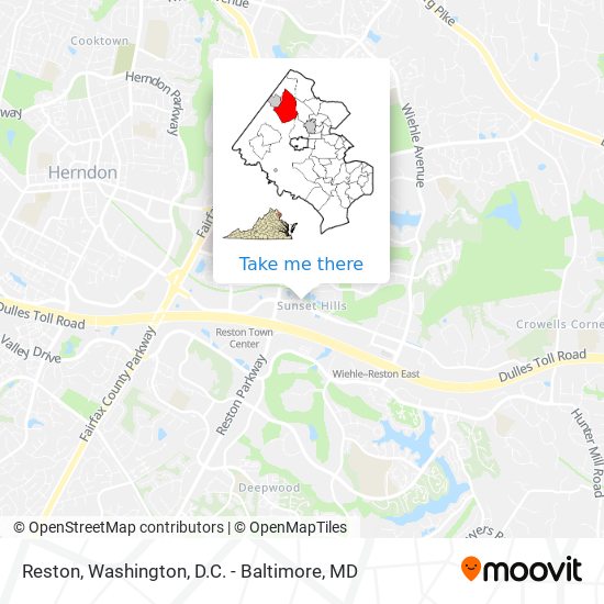 Mapa de Reston