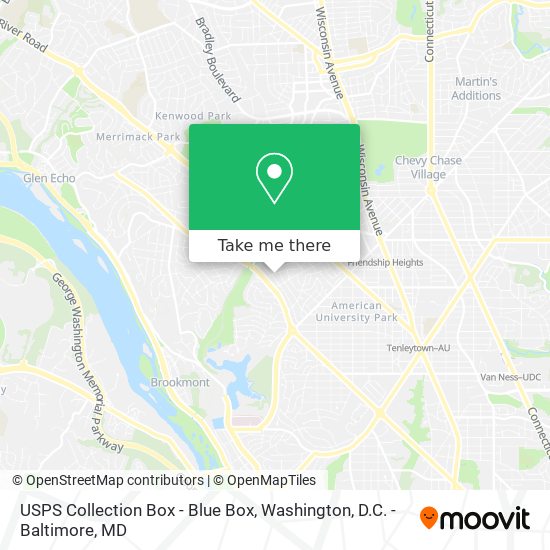 USPS Collection Box - Blue Box map