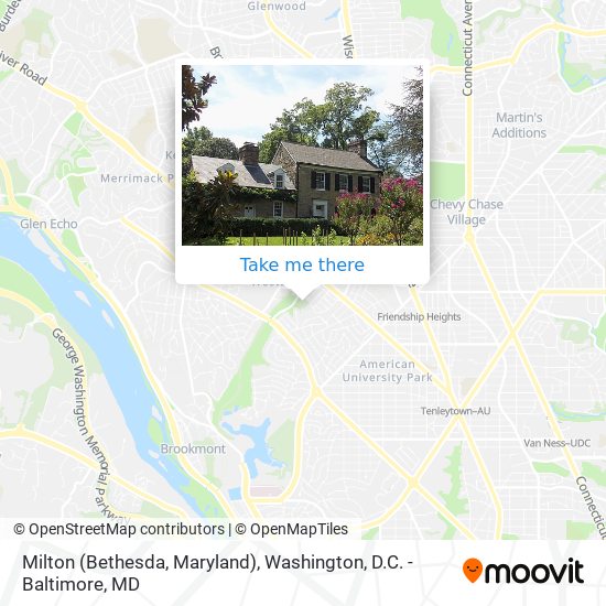 Milton (Bethesda, Maryland) map