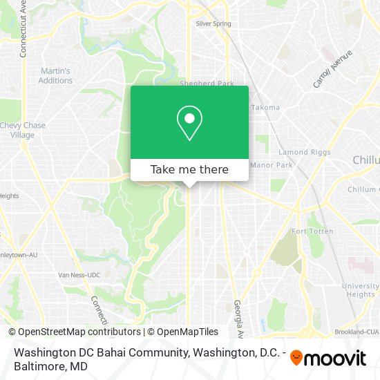 Washington DC Bahai Community map