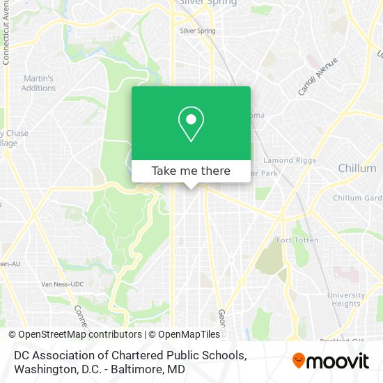 Mapa de DC Association of Chartered Public Schools