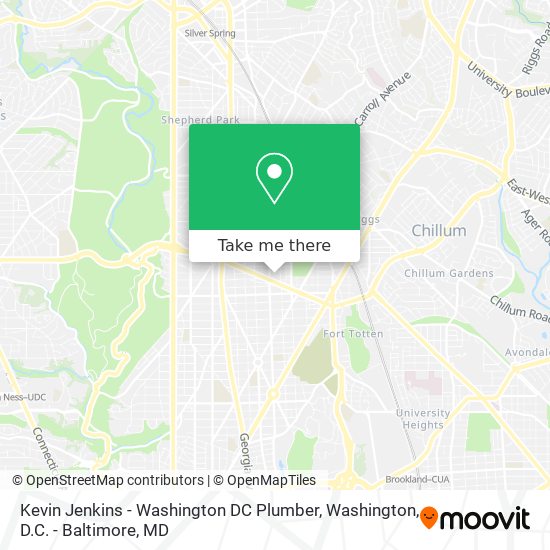 Kevin Jenkins - Washington DC Plumber map