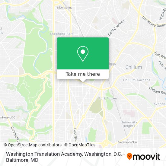 Washington Translation Academy map