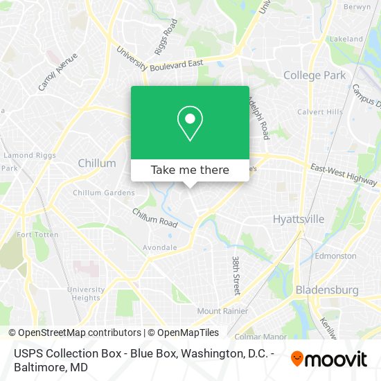 USPS Collection Box - Blue Box map