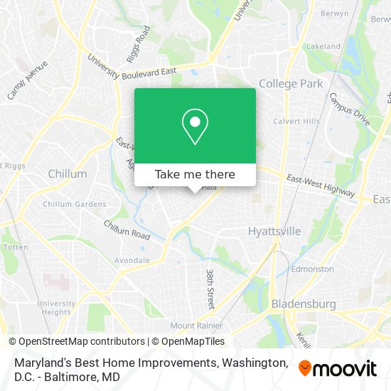 Maryland's Best Home Improvements map