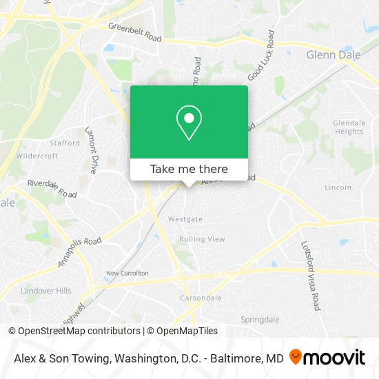 Alex & Son Towing map