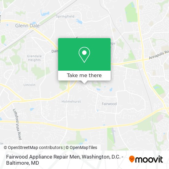 Fairwood Appliance Repair Men map