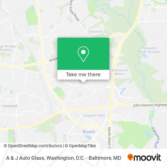 A & J Auto Glass map