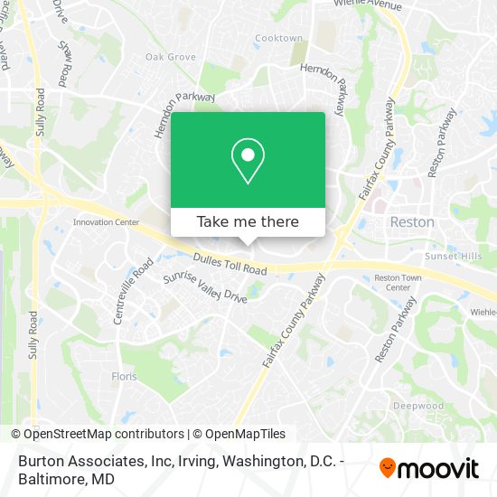 Mapa de Burton Associates, Inc, Irving