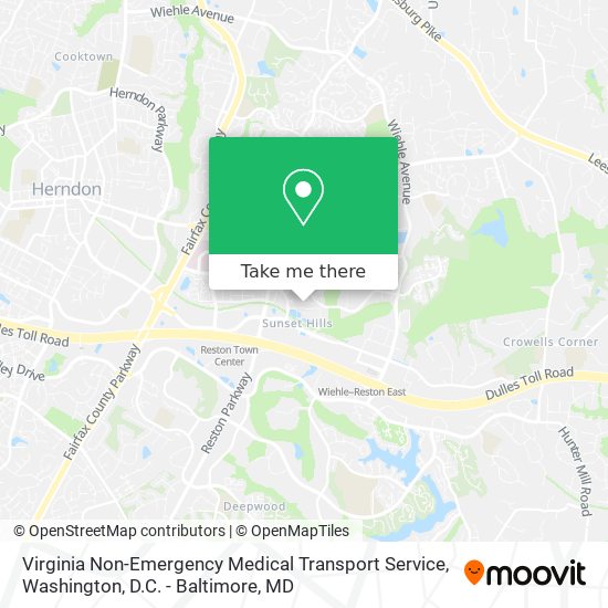 Mapa de Virginia Non-Emergency Medical Transport Service