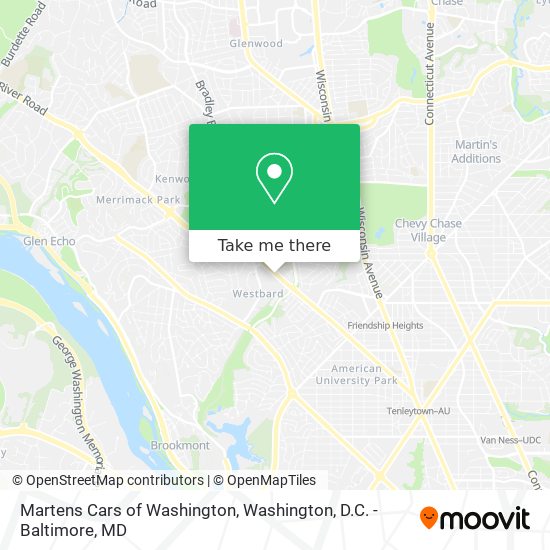 Martens Cars of Washington map