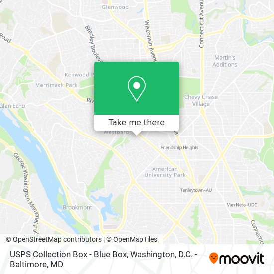 USPS Collection Box - Blue Box map