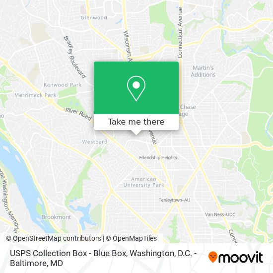 USPS Collection Box - Blue Box map