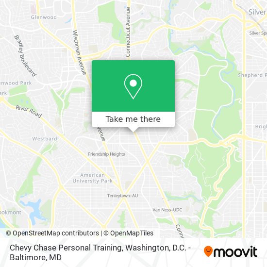 Chevy Chase Personal Training map