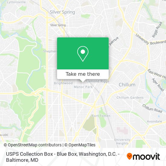 USPS Collection Box - Blue Box map