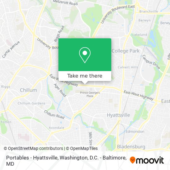 Portables - Hyattsville map