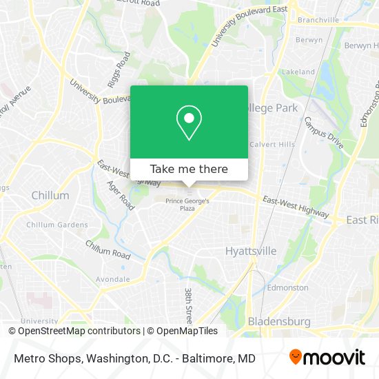 Mapa de Metro Shops