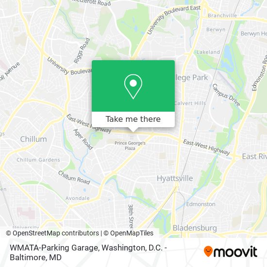 Mapa de WMATA-Parking Garage