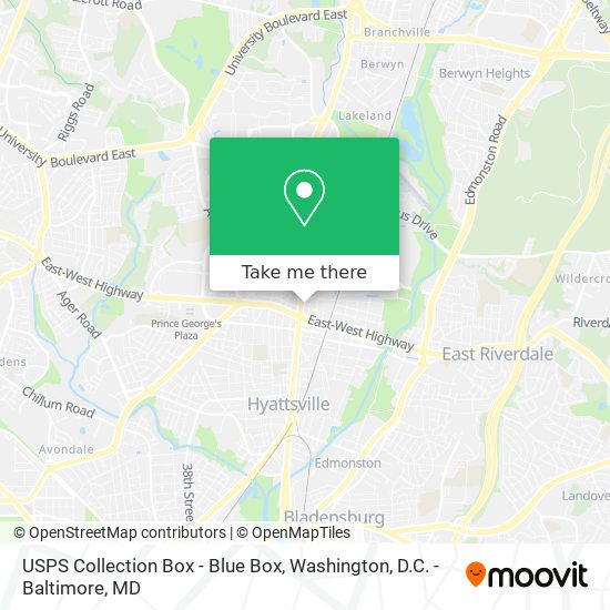 USPS Collection Box - Blue Box map