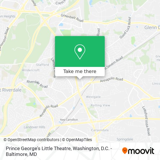 Prince George's Little Theatre map