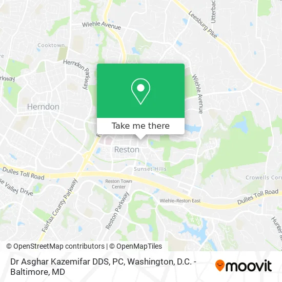 Dr Asghar Kazemifar DDS, PC map