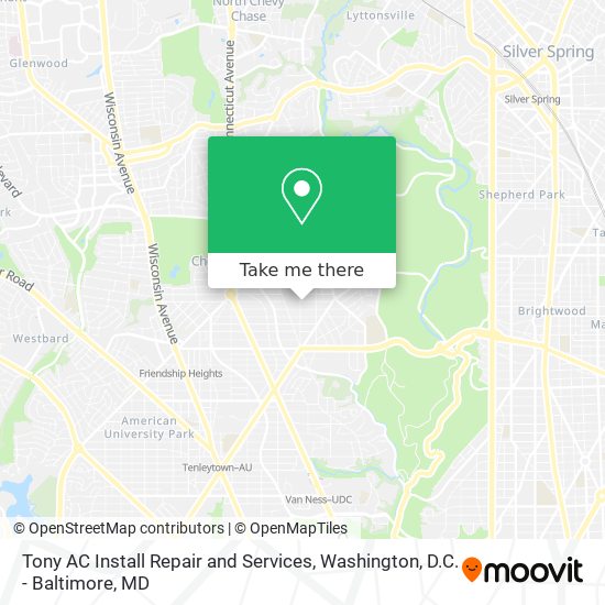 Tony AC Install Repair and Services map