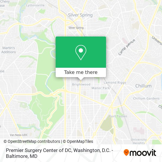 Premier Surgery Center of DC map