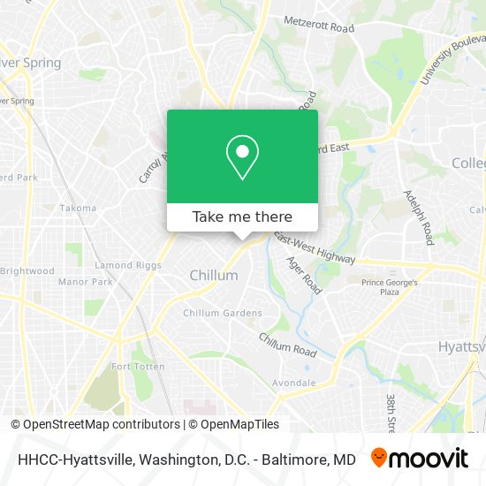 Mapa de HHCC-Hyattsville