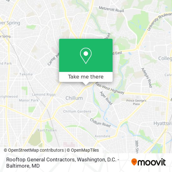 Rooftop General Contractors map