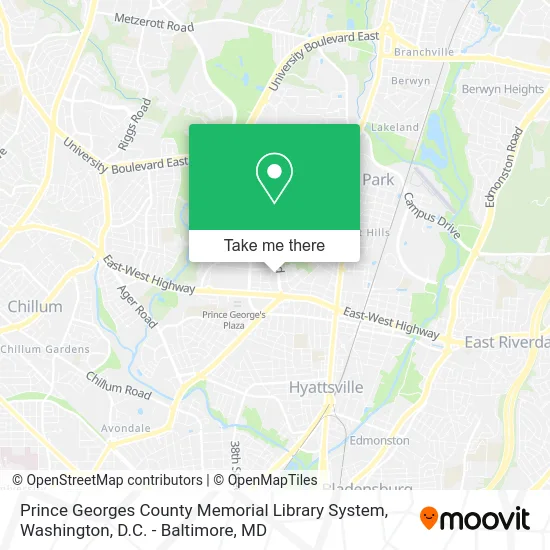 Prince Georges County Memorial Library System map