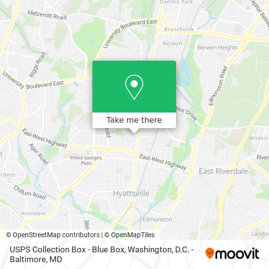 USPS Collection Box - Blue Box map