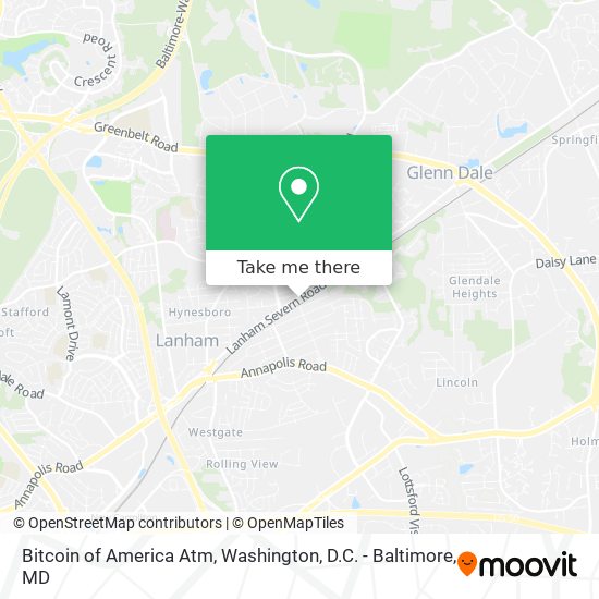 Mapa de Bitcoin of America Atm