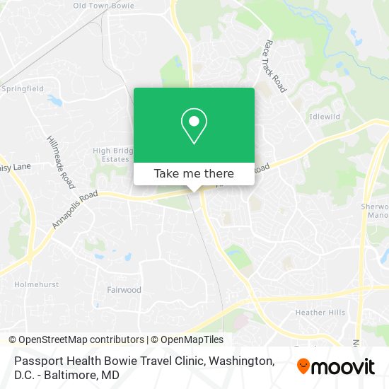 Passport Health Bowie Travel Clinic map