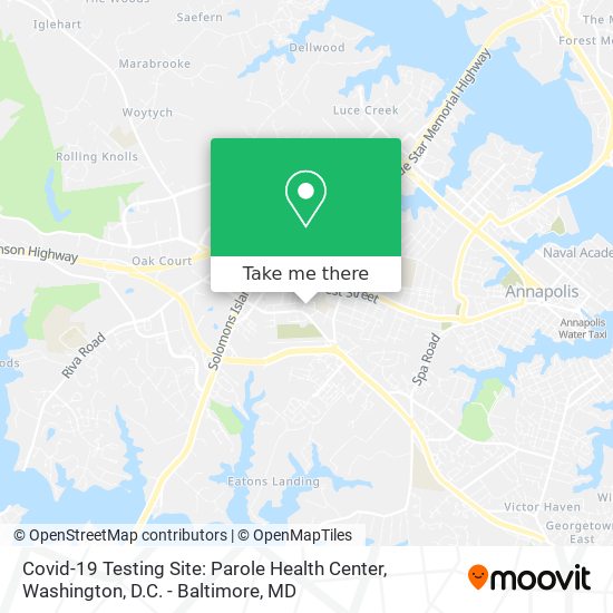 Mapa de Covid-19 Testing Site: Parole Health Center