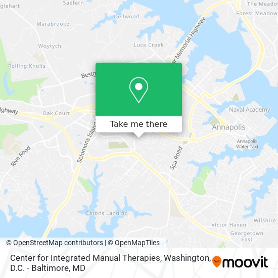Center for Integrated Manual Therapies map