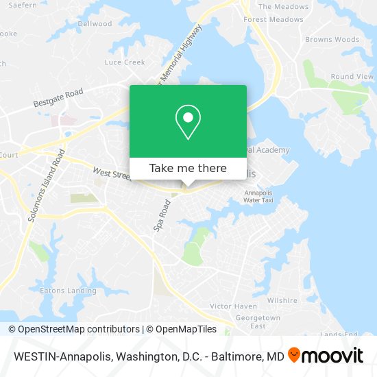 WESTIN-Annapolis map