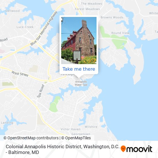Mapa de Colonial Annapolis Historic District