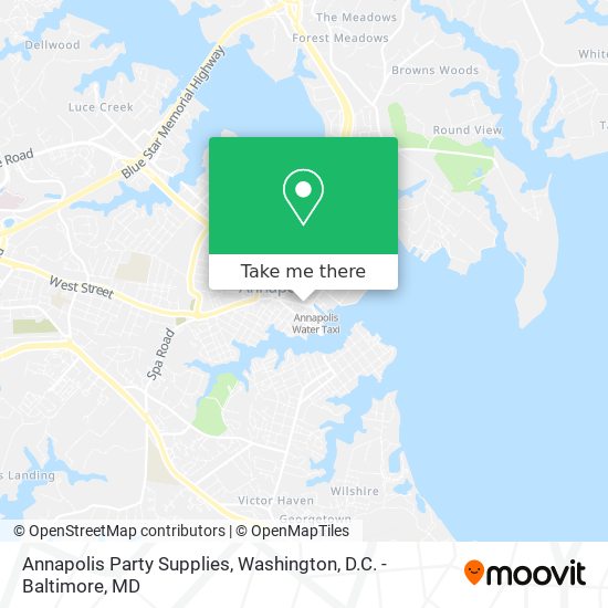 Annapolis Party Supplies map