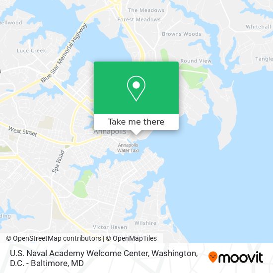 U.S. Naval Academy Welcome Center map