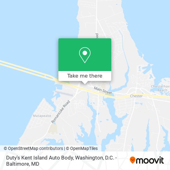 Duty's Kent Island Auto Body map