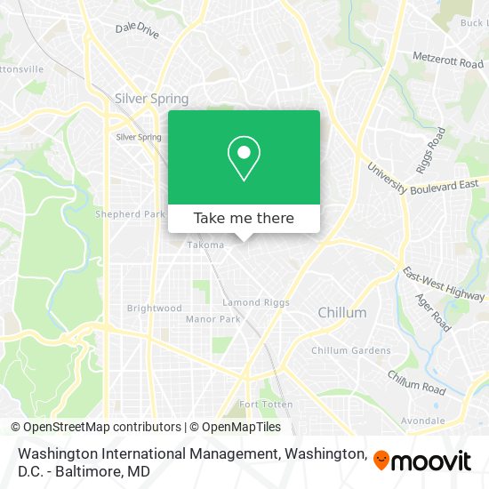 Washington International Management map