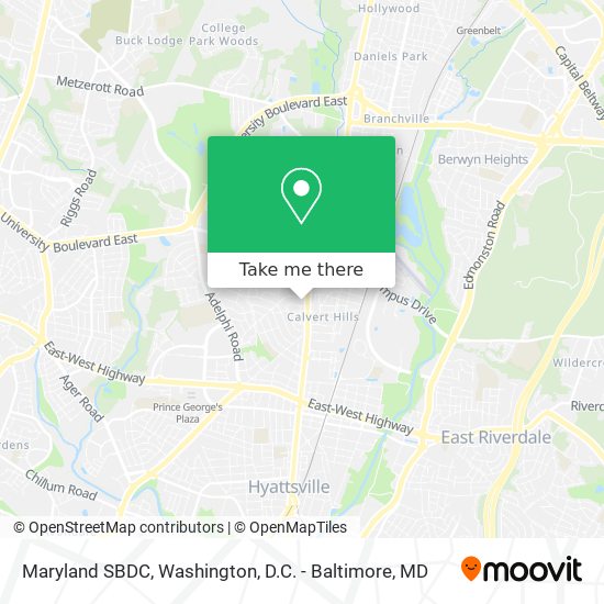 Maryland SBDC map